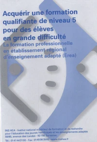 Acquérir une formation qualifiante de niveau 5 pour des élèves en grande difficulté : La formation professionnelle en établissement régional d'enseignement adapté (Erea)