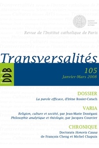  Institut catholique de Paris - Transversalités n°105.