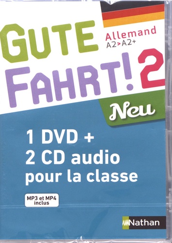 Allemand A2>A2+ Gute Fahrt! 2 Neu  Edition 2017 -  1 DVD + 2 CD audio