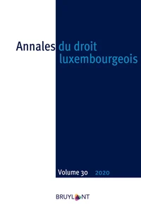Annales du droit luxembourgeois N° 30/2020