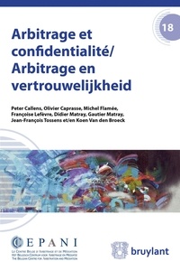 Peter Callens - Arbitrage et confidentialité.