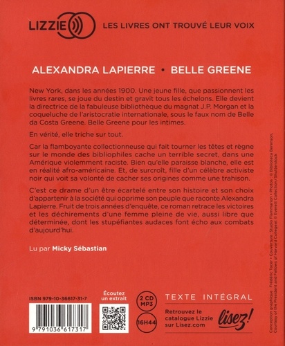 Belle Greene  avec 2 CD audio MP3