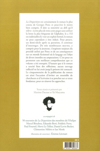 Cahiers Georges Perec N° 13 La disparition