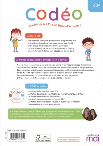 Codéo CP. Le code de A à Z : 500 fiches d'activités !  avec 1 Cédérom