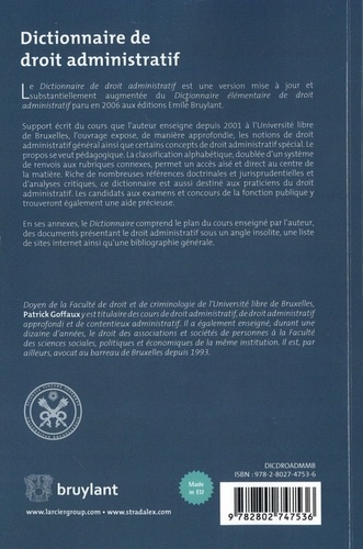 Dictionnaire de droit administratif 2e édition