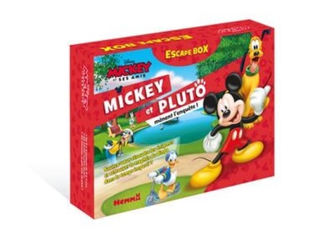 Disney Mickey et ses amis : Mickey et Pluto mènent l'enquête !. Avec 40 cartes, 1 livret et 1 poster