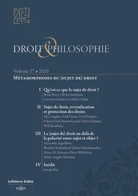 Métamorphoses du (sujet de) droit