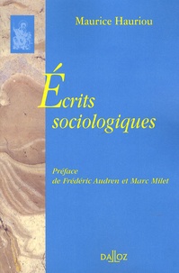 Maurice Hauriou - Ecrits sociologiques.