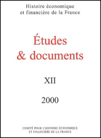  Ministère de l'Economie - Etudes & documents N° 12/2000 : .