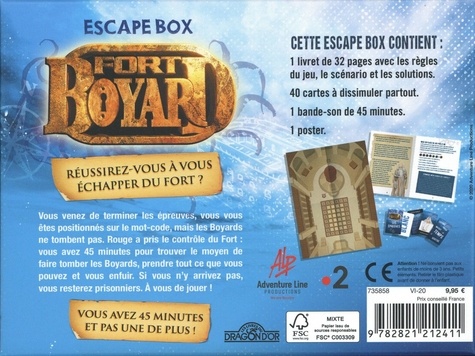 Fort Boyard. Coffret avec 1 livret, 40 cartes, 1 bande-son et 1 poster