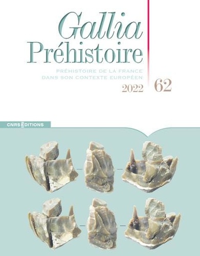 Gallia Préhistoire N° 62/2022 Préhistoire de la France dans son contexte européen