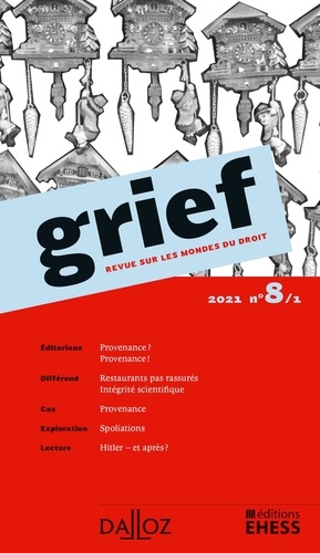 Olivier Cayla et Rainer Maria Kiesow - Grief N° 8/1/2021 : .