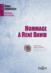  Association Henri Capitant - Hommage à René David.