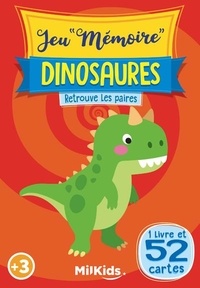  Milkids - Jeu "Mémoire" Dinosaures - 1 livre et 52 cartes.