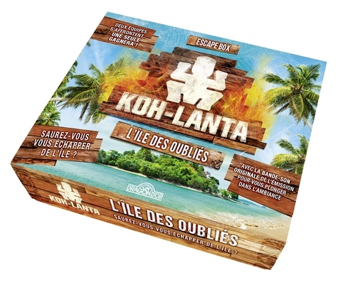 Koh-Lanta. L'île des oubliés. Coffret avec 1 livret de 32 pages, 40 cartes, 1 bande-son et 1 poster
