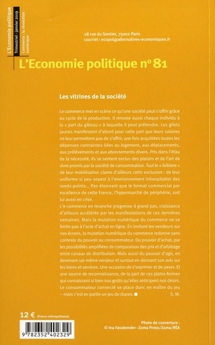 L'Economie politique N° 81, janvier 2019 Commerce : la révolution numérique