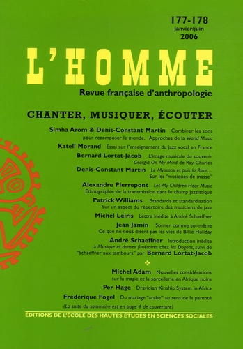 Katell Morand et Simha Arom - L'Homme N° 177 janvier/juin : Chanter, musiquer, écouter.