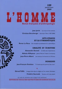L'Homme N° 189, Janvier-Mars 2009