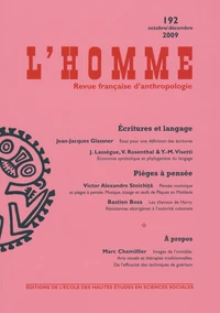 L'Homme N° 192, Octobre-décembre 2009
