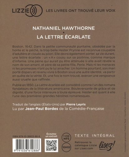 La lettre écarlate  avec 1 CD audio MP3