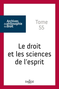 Le droit et les sciences de l'esprit