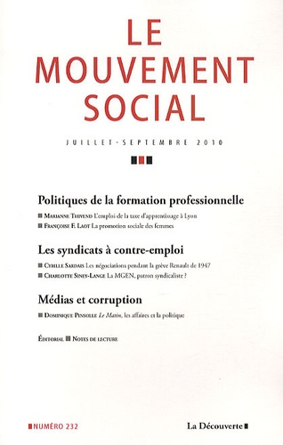Marianne Thivend et Françoise F. Laot - Le mouvement social N° 232, Juillet-sept : .