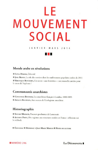 Jean-François Chanet - Le mouvement social N° 246, Janvier-mars 2014 : .