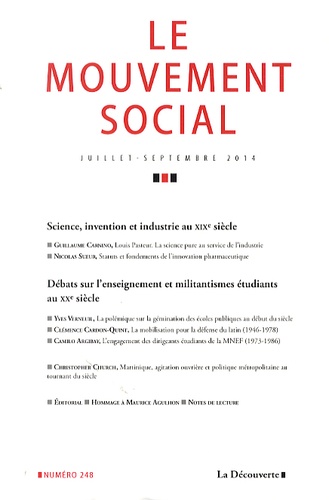 Jean-François Chanet - Le mouvement social N° 248 juillet-septembre 2014 : .