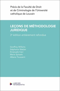 Leçons de méthodologie juridique