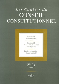 Marie-Christine Meininger - Les Cahiers du Conseil constitutionnel N° 21, 2006 : .