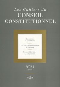 Marie-Christine Meininger - Les Cahiers du Conseil constitutionnel N° 23 : .
