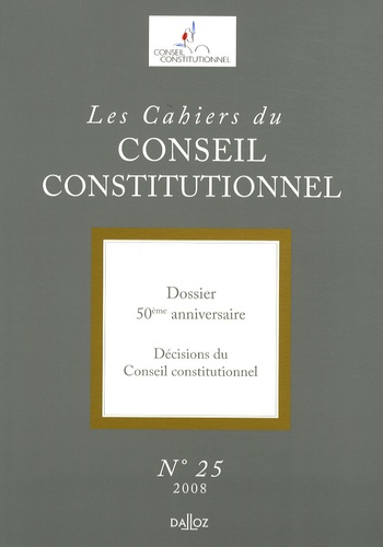 François Luchaire - Les Cahiers du Conseil constitutionnel N° 25/2008 : 50e anniversaire.