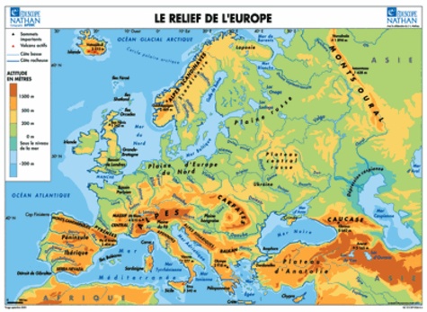 Les Etats Européens Le Relief De Leurope