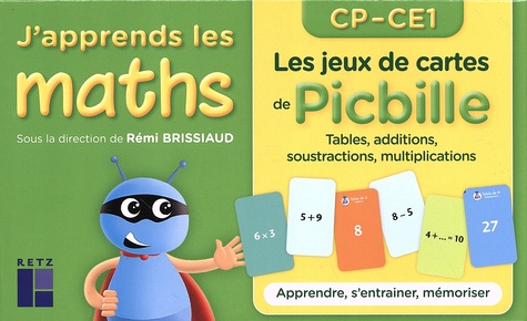 Les jeux de cartes de Picbille CP-CE1. Tables, additions, soustractions, multiplications