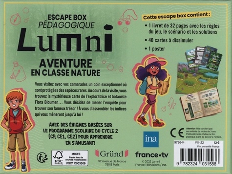 Lumni. Aventure en classe nature. Avec 1 livret, 40 cartes et 1 poster