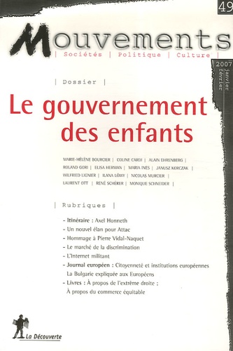 Gilbert Wasserman - Mouvements N°49, Janvier-Févrie : Le gouvernement des enfants.