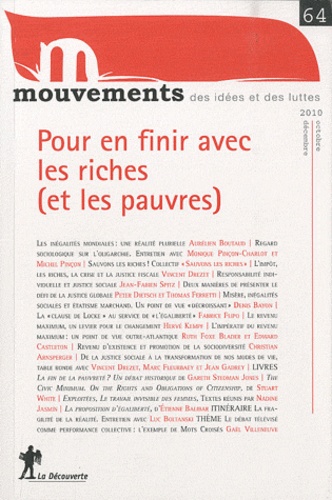 Vincent Bourdeau et Fabrice Flipo - Mouvements N° 64, Octobre-décem : Pour en finir avec les riches (et les pauvres).