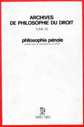Michel Villey - Philosophie pénale.