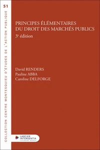 Principes élémentaires du droit des marchés publics