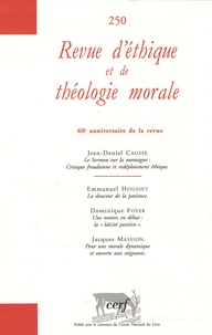 Jean-Daniel Causse et Emmanuel Housset - Revue d'éthique et de théologie morale N° 250, Septembre 20 : .