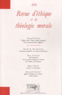 Gérard Defois et David R. Blumenthal - Revue d'éthique et de théologie morale N° 259, Juin 2010 : .