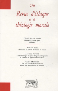 Eric de Clermont-Tonnerre - Revue d'éthique et de théologie morale N° 270, Septembre 20 : .