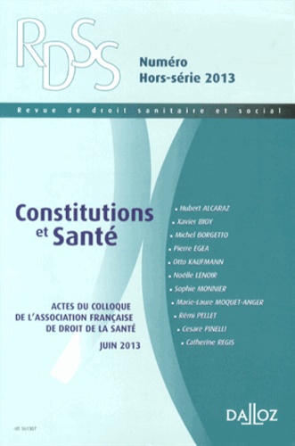 Michel Borgetto - Revue de droit sanitaire et social Hors-série 2013 : Constitutions et santé.