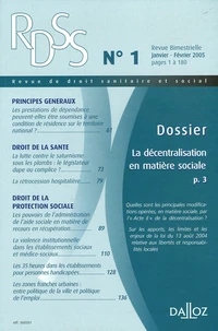 La décentralisation en matière sociale