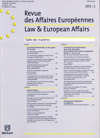 Fabrice Picod - Revue des Affaires Européennes 2012/2 : Law & European Affairs.