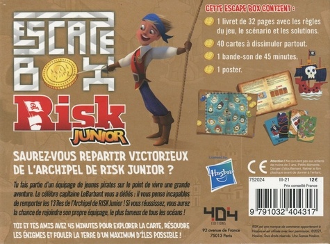 RISK Junior. Avec 1 livret, 40 cartes, 1 bande-son et 1 poster