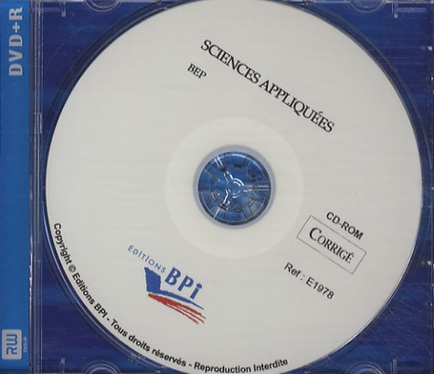  BPI - Sciences appliquées BEP - CD-ROM corrigé.