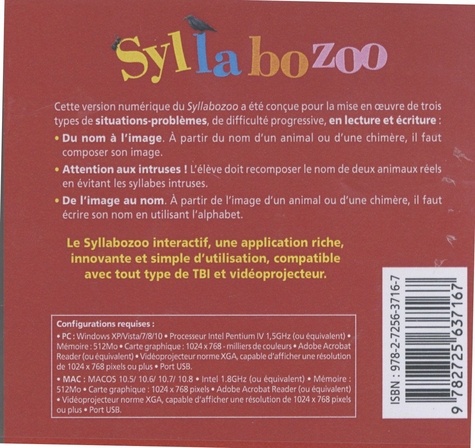 Syllabozoo GS/CP  avec 1 Clé Usb