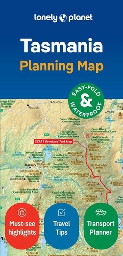 Planet eng Lonely - Tasmania Planning Map 2ed -anglais-.