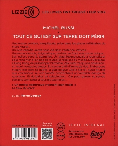 Tout ce qui est sur terre doit périr. La dernière licorne  avec 2 CD audio MP3